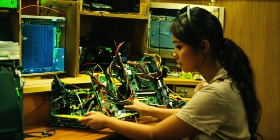Computer, Desk, Personal Computer, Circuit Component, Table, Electronic Instrument