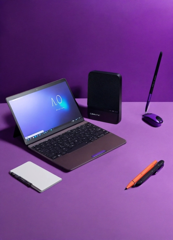 Computer, Laptop, Personal Computer, Netbook, Output Device, Purple