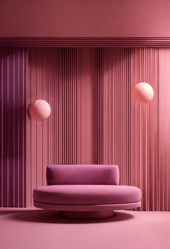 Couch, Furniture, Purple, Textile, Wood, Lighting