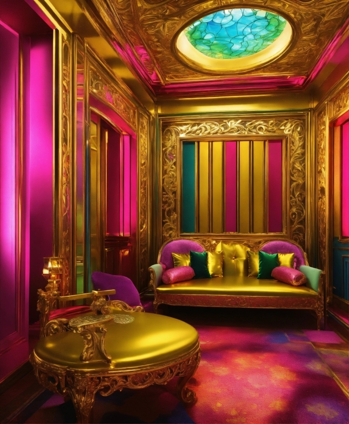 Decoration, Building, Purple, Light, Lighting, Interior Design