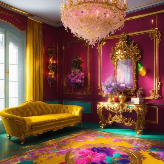 Decoration, Property, Furniture, Purple, Light, Building