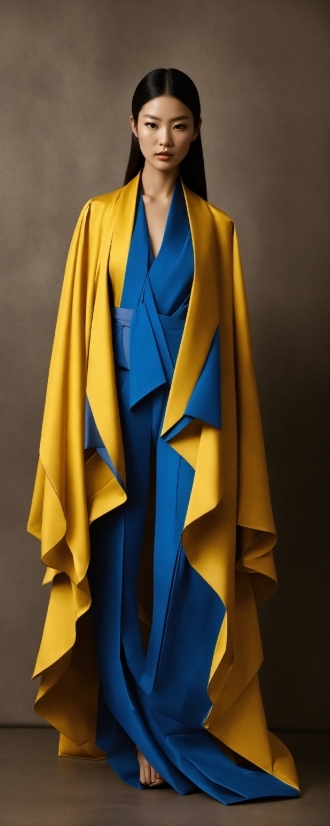 Dress, One-piece Garment, Sleeve, Silk, Collar, Waist