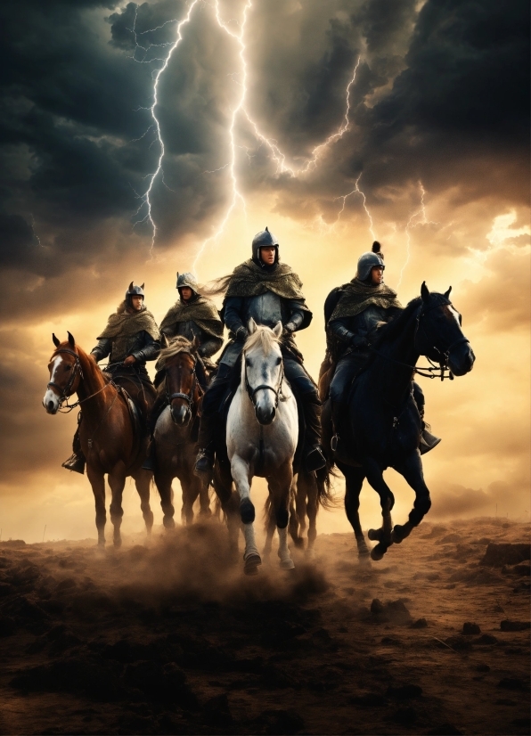 Elevator Stock Video, Horse, Cloud, Lightning, Sky, Ecoregion