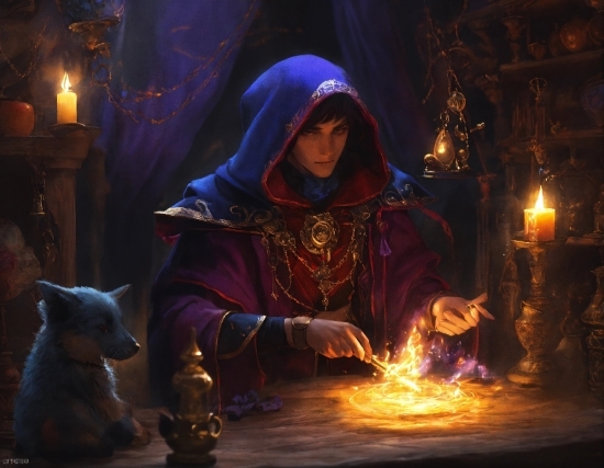 Event, Darkness, Cg Artwork, Art, Candle, Electric Blue