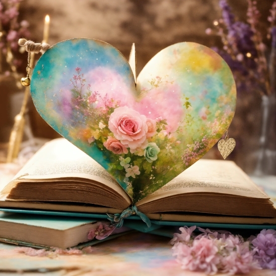Flower, Book, Pink, Happy, Publication, Petal