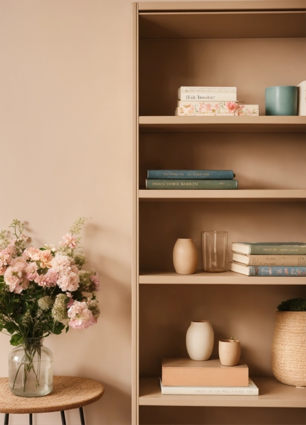 Flower, Furniture, Shelf, Plant, Dishware, Interior Design