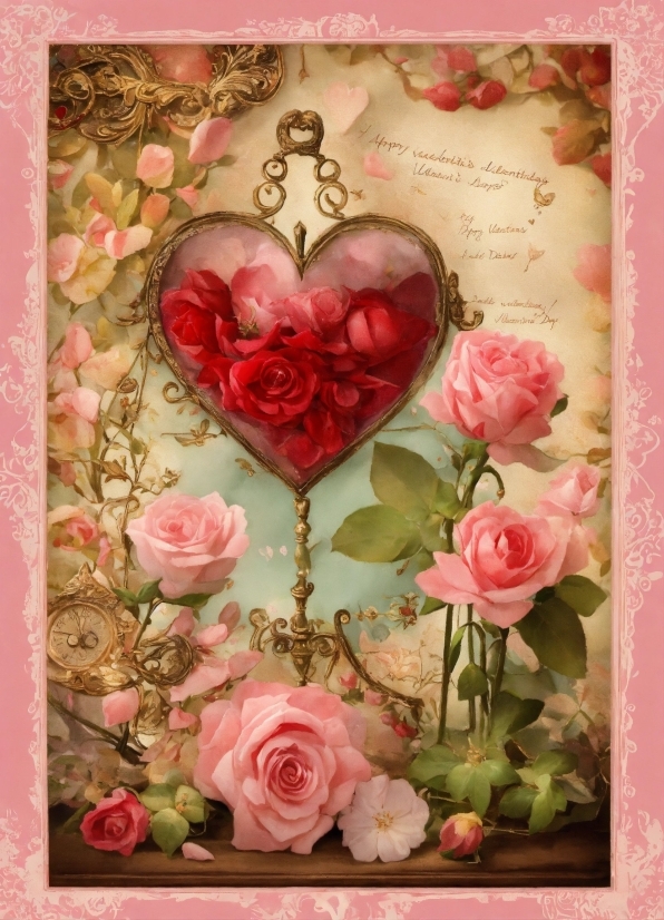 Flower, Petal, Rectangle, Picture Frame, Pink, Creative Arts