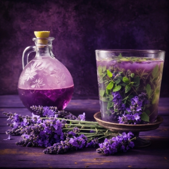 Flower, Plant, Drinkware, Water, Liquid, Purple