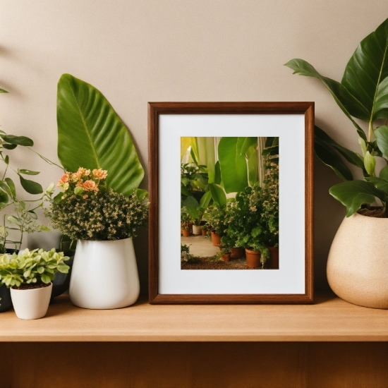 Flower, Plant, Flowerpot, Houseplant, Leaf, Picture Frame