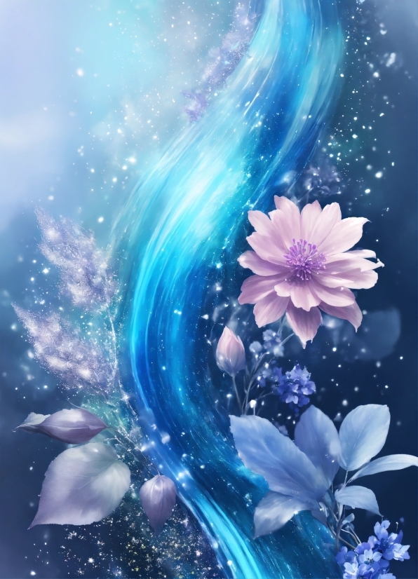 Flower, Water, Liquid, Plant, Sky, Blue