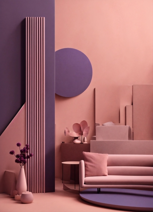 Free 360 Video Footage, Furniture, Light, Purple, Couch, Wood