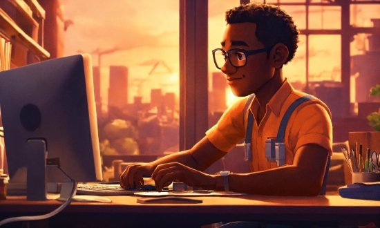 Free Footage Shutterstock, Glasses, Computer, Vision Care, Personal Computer, Table