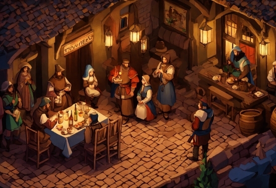 Free To Use Video Footage, Barrel, Table, Art, Event, Room