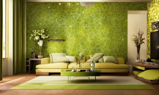Furniture, Couch, Property, Plant, Green, Decoration
