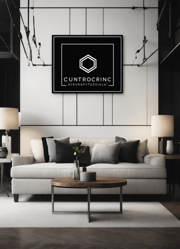 Furniture, Couch, Table, Black, Rectangle, Interior Design