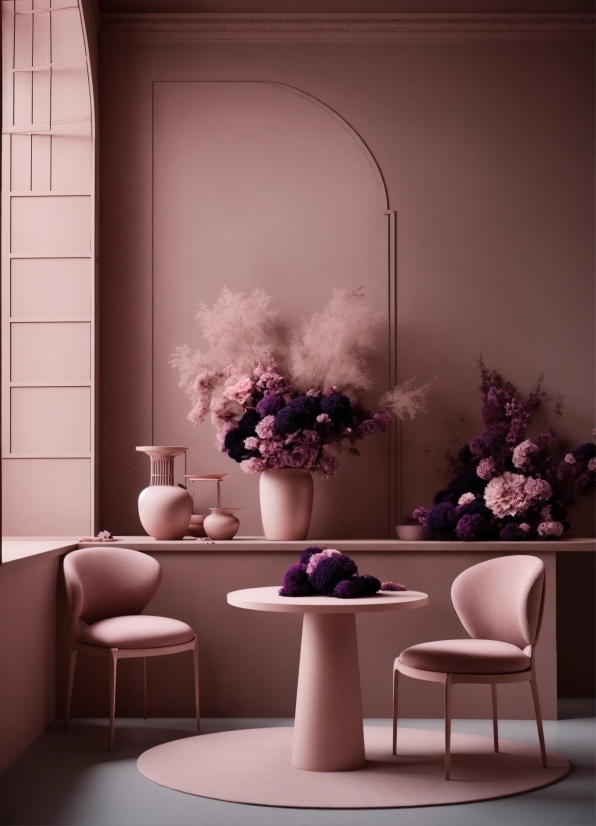 Furniture, Flower, Table, Plant, Vase, Flowerpot