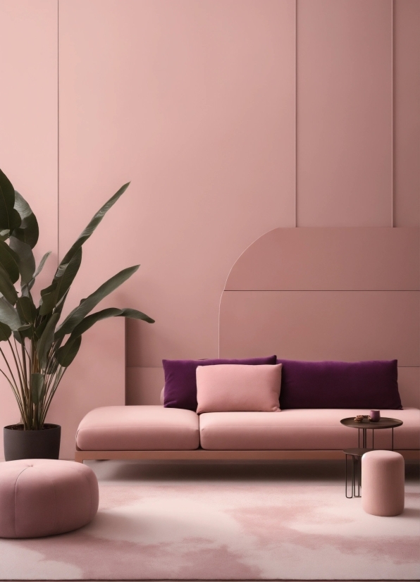 Furniture, Plant, Couch, Comfort, Wood, Purple