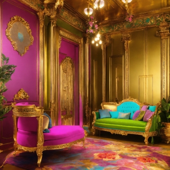 Furniture, Property, Decoration, Building, Purple, Comfort