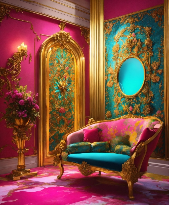 Furniture, Property, Decoration, Light, Purple, Wood