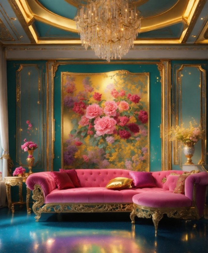 Furniture, Property, Flower, Decoration, Building, Purple