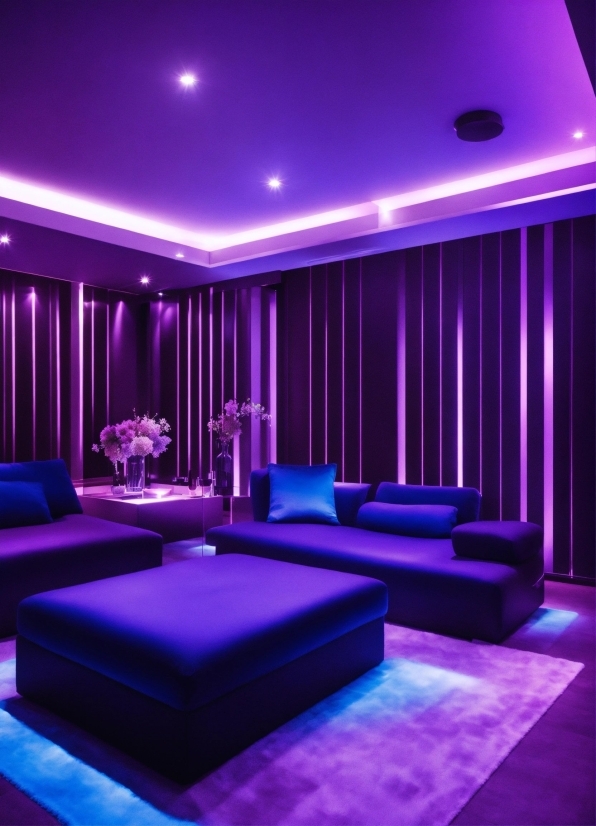 Furniture, Purple, Decoration, Comfort, Interior Design, Curtain