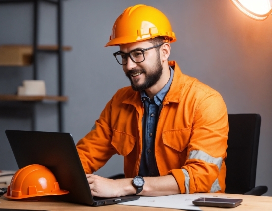 Glasses, Watch, Computer, Laptop, Hard Hat, Vision Care