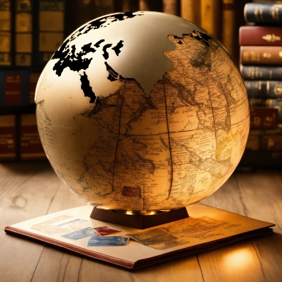 Globe, World, Map, Art, Font, Artifact