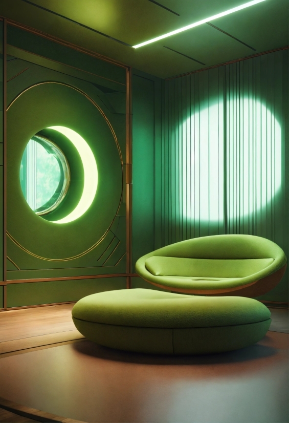 Green, Light, Comfort, Interior Design, Floor, Flooring