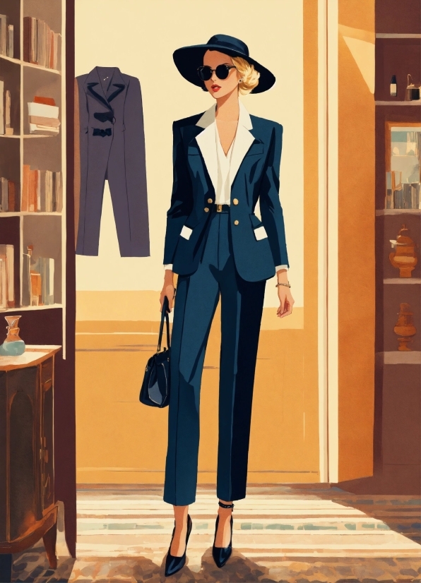 Hat, Fashion, Shelf, Sleeve, Eyewear, Bookcase