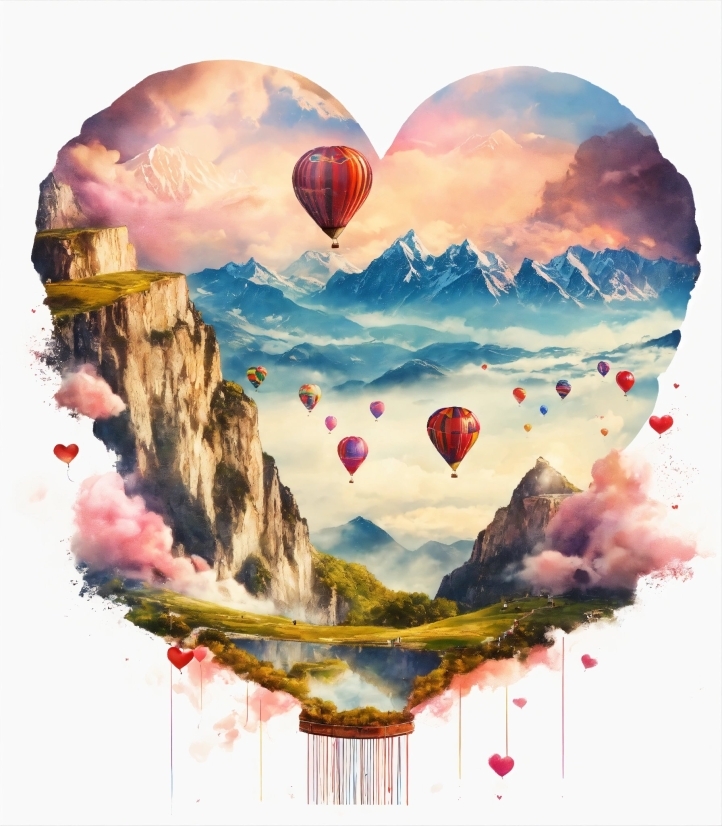 Hot Air Ballooning, Balloon, Gesture, Art, Happy, Sky