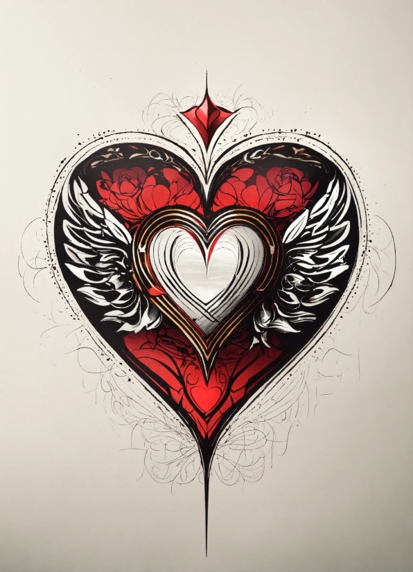 Human Body, Art, Font, Symmetry, Heart, Carmine