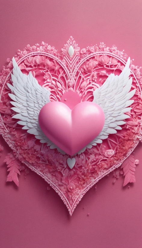 Human Body, Pink, Magenta, Pattern, Heart, Symmetry