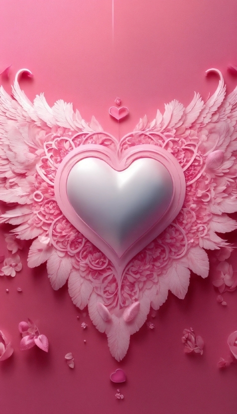 Human Body, Pink, Petal, Magenta, Heart, Pattern