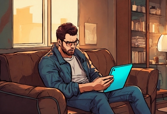 Jeans, Laptop, Couch, Personal Computer, Computer, Comfort