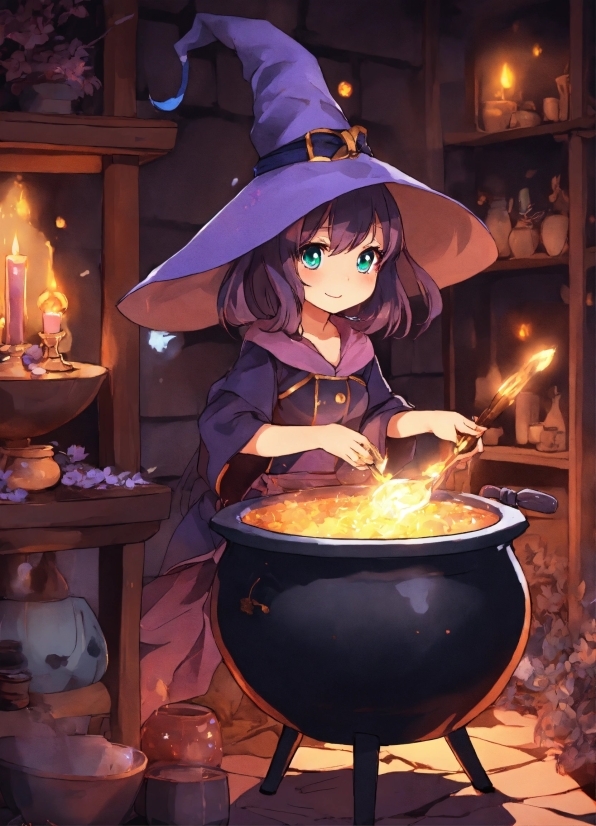 Lighting, Purple, Witch Hat, Gas, Cookware And Bakeware, Cooking