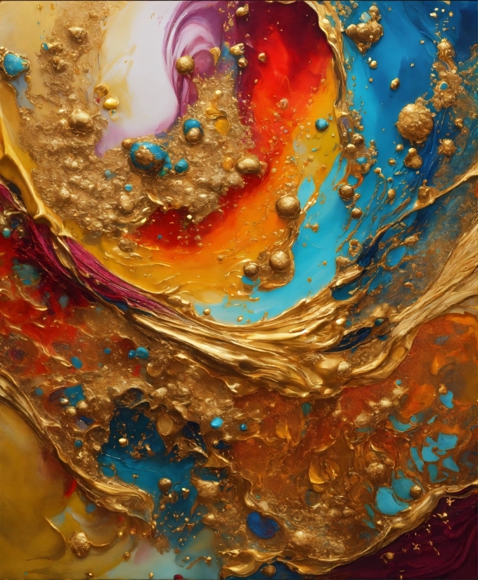 Liquid, Amber, Fluid, Orange, Paint, Art