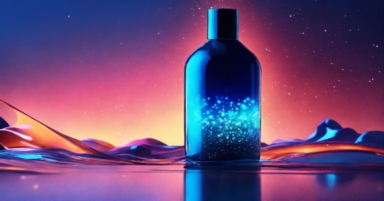 Liquid, Bottle, Drinkware, Light, Purple, Fluid