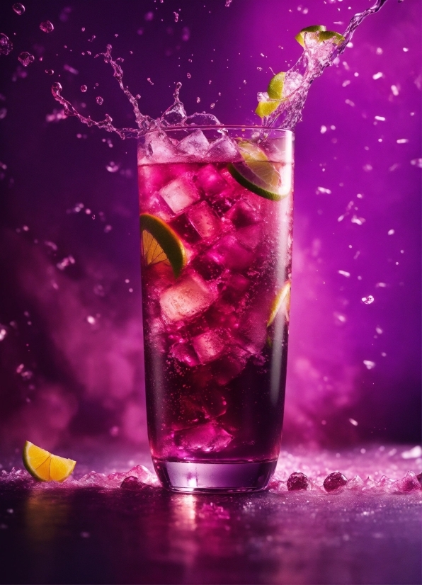 Liquid, Drinkware, Purple, Fluid, Water, Highball Glass