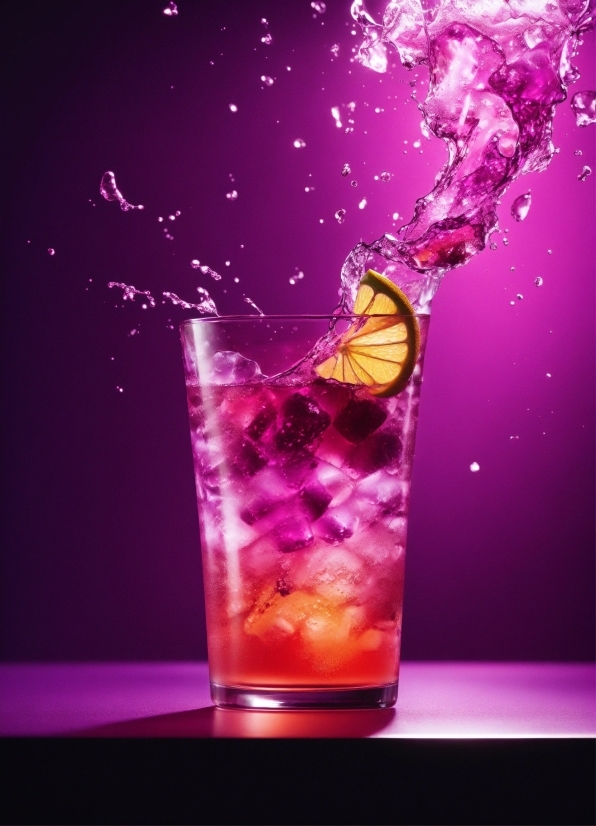 Liquid, Drinkware, Tableware, Cocktail, Highball Glass, Purple