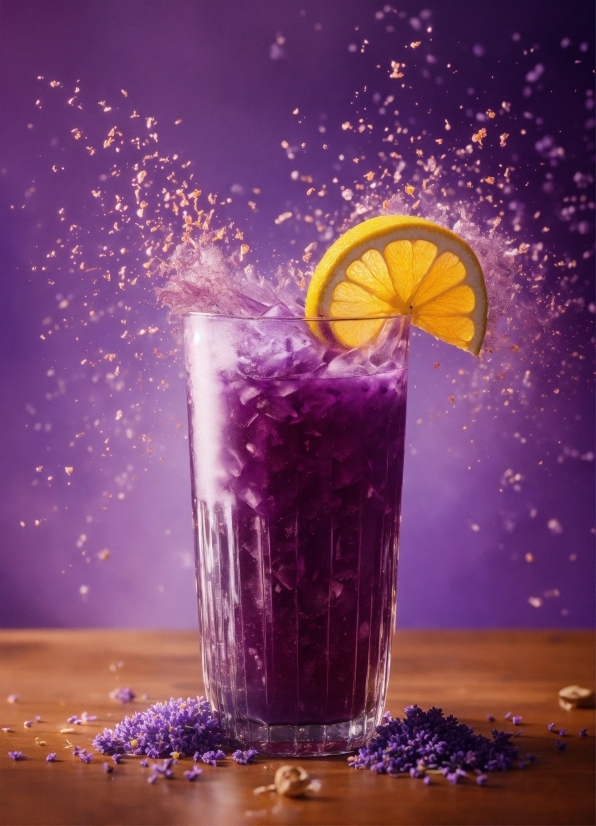 Liquid, Drinkware, Tableware, Cocktail, Purple, Juice