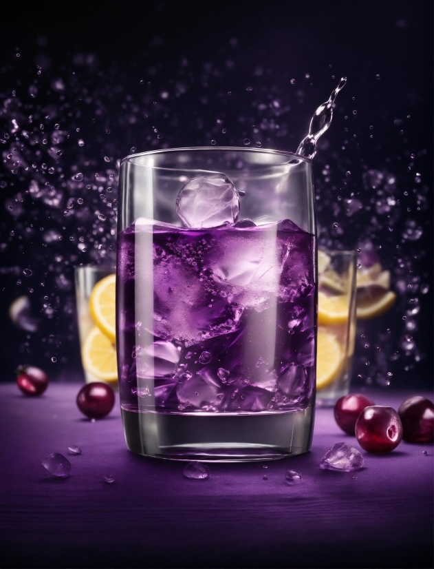 Liquid, Drinkware, Water, Purple, Highball Glass, Fluid