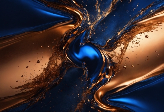 Liquid, Fluid, Art, Pattern, Electric Blue, Space