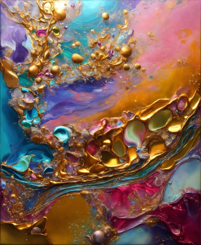 Liquid, Fluid, Organism, Purple, Art, Glass