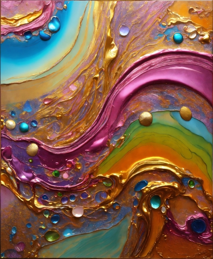 Liquid, Light, Purple, Art Paint, Fluid, Art