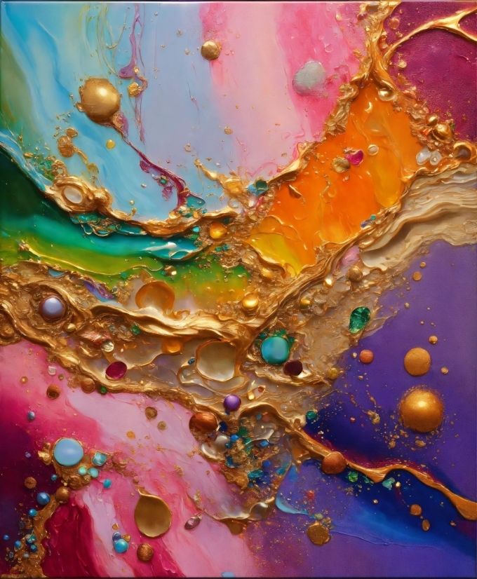 Liquid, Orange, Fluid, Paint, Water, Art