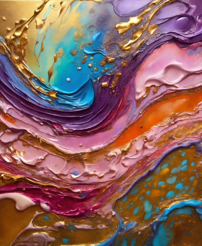 Liquid, Purple, Art Paint, Fluid, Organism, Body Of Water