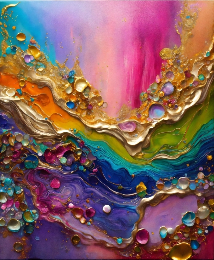 Liquid, Purple, Fluid, Art, Painting, Pattern