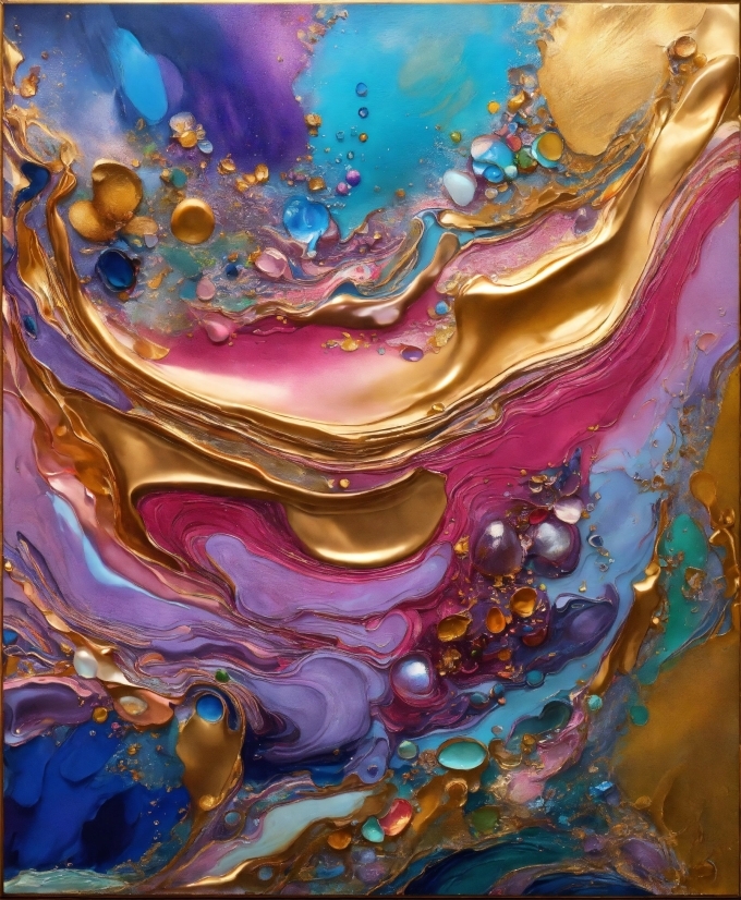 Liquid, Purple, Fluid, Organism, Art, Paint