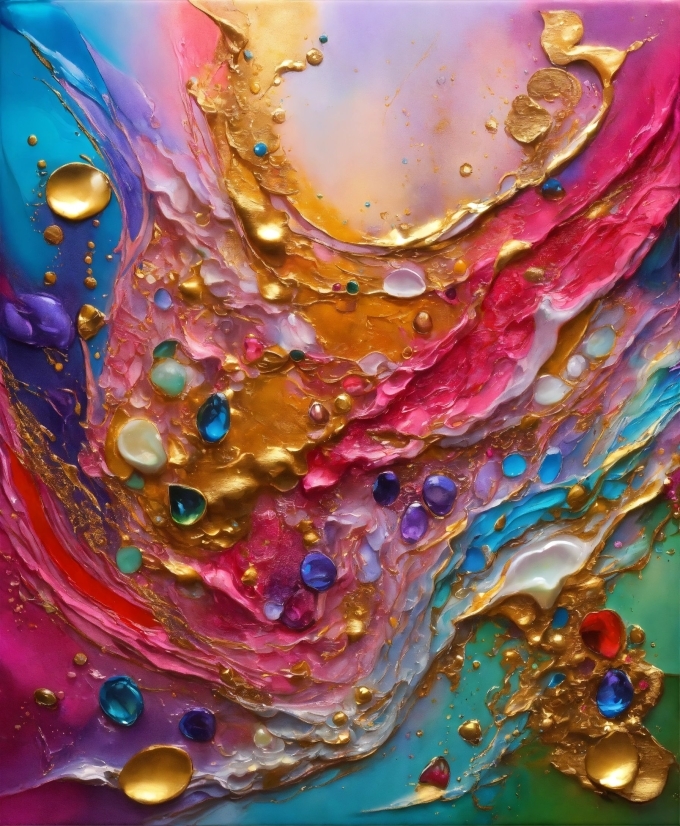 Liquid, Purple, Fluid, Paint, Pink, Art