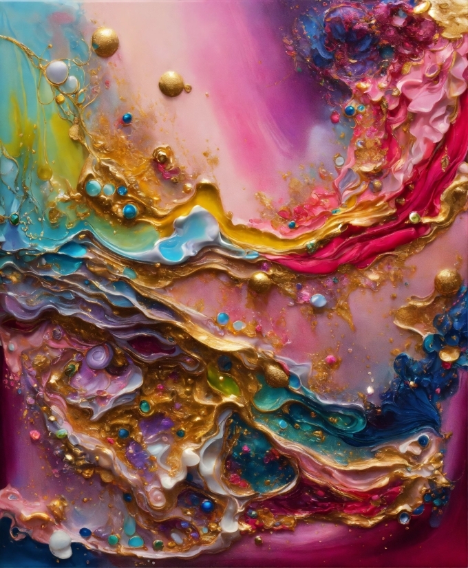 Liquid, Purple, Fluid, Paint, Pink, Art